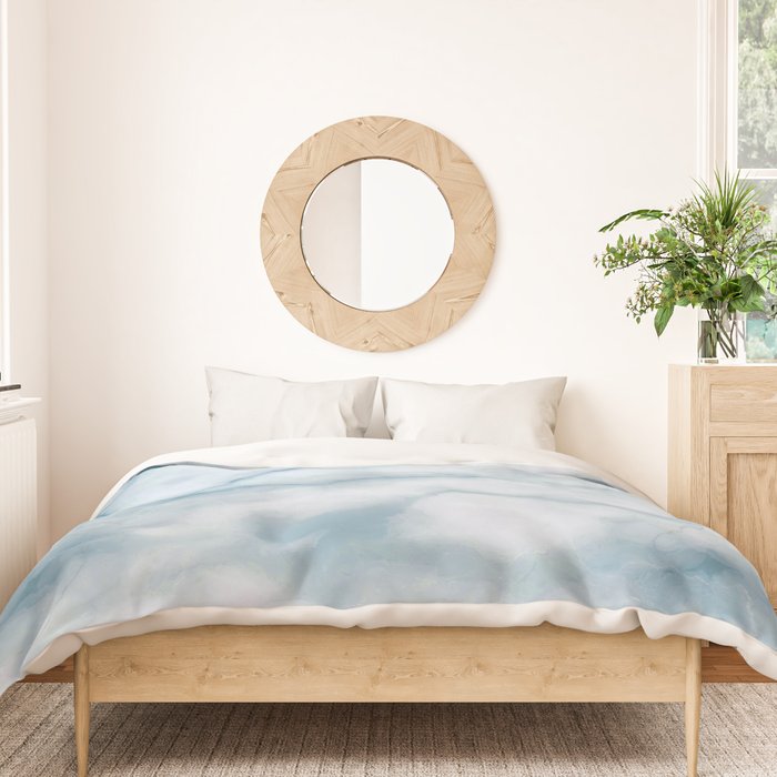 Light blue marble texture Duvet Cover Gallery Image 3