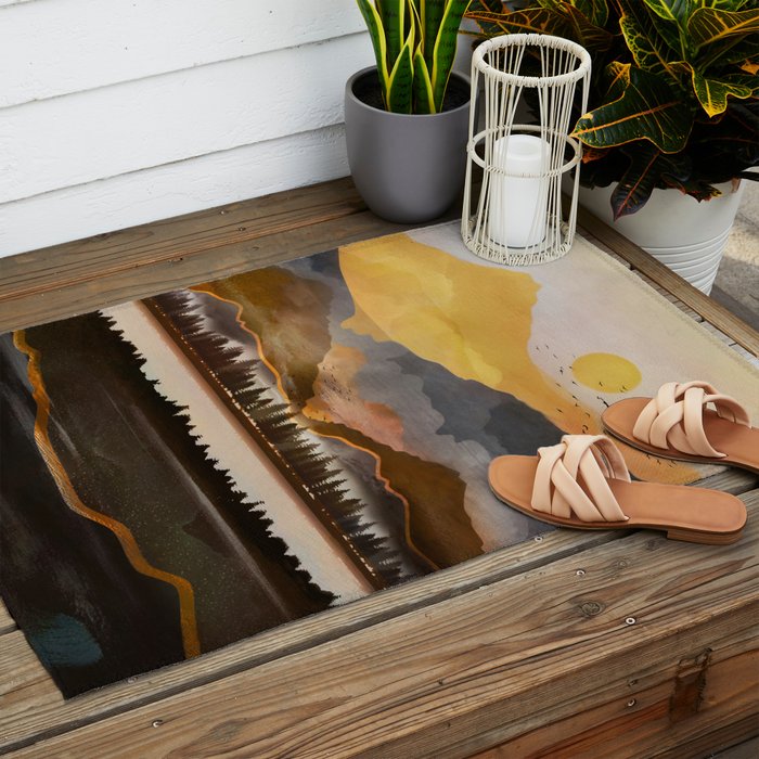 Pure Wilderness at Dusk Outdoor Rug Gallery Image 2