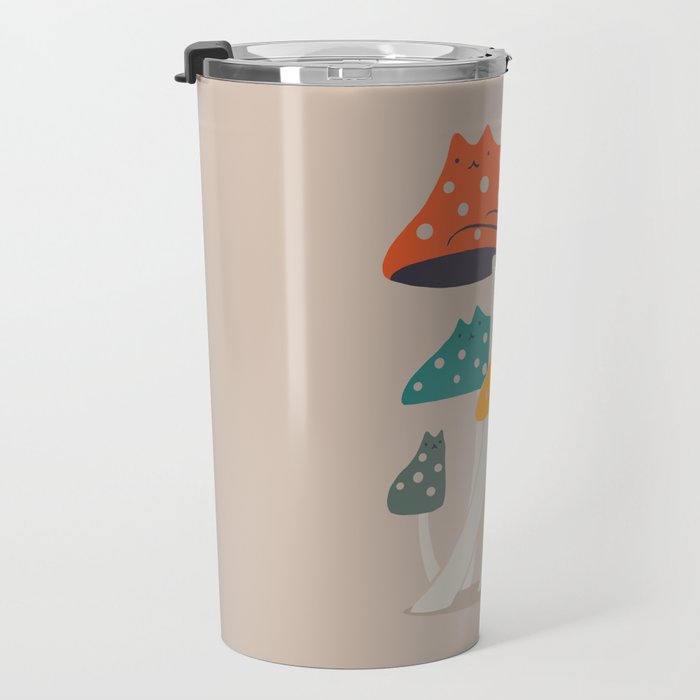 Cat and Plant 47: Mushroom Cats Travel Mug Gallery Image 3