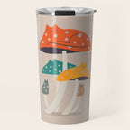 Cat and Plant 47: Mushroom Cats Travel Mug Gallery Image 1