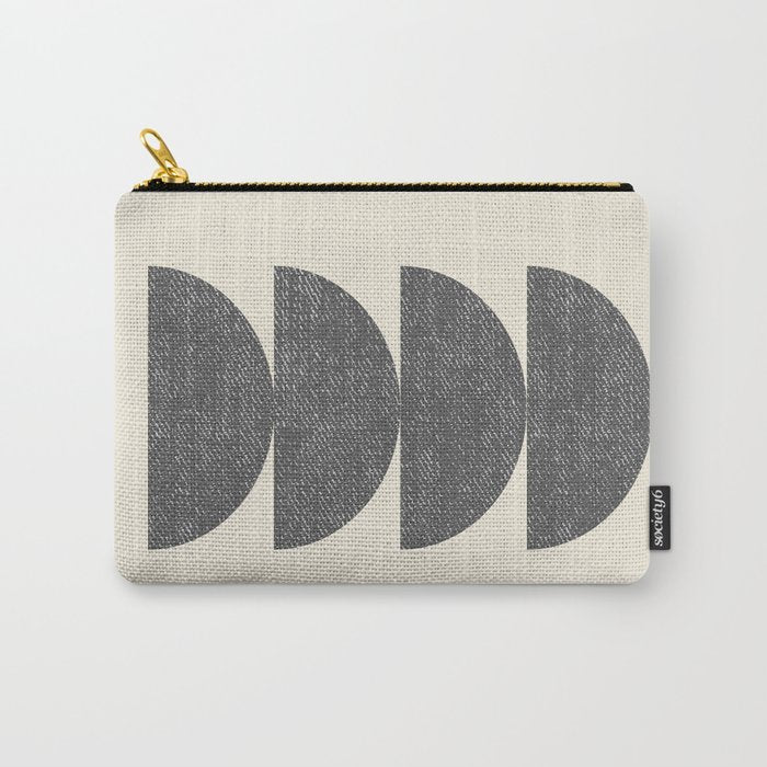 Half Circle 3 - Grey Carry All Pouch Gallery Image 1
