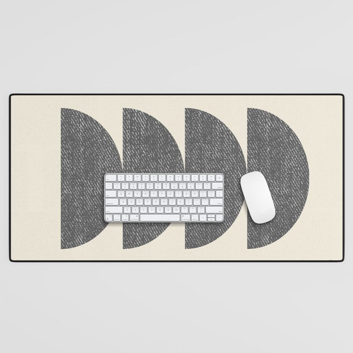 Half Circle 3 - Grey Desk Mat Gallery Image 1