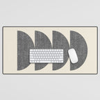 Half Circle 3 - Grey Desk Mat Gallery Image 1