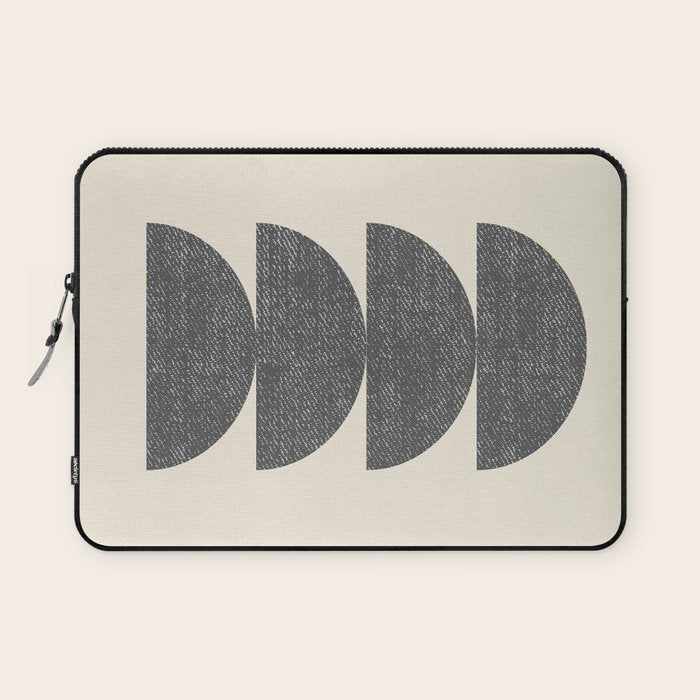 Half Circle 3 - Grey Laptop Sleeve Gallery Image 1