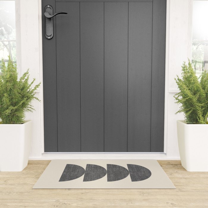 Half Circle 3 - Grey Welcome Mat Gallery Image 3