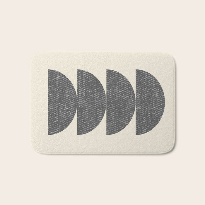 Half Circle 3 - Grey Bath Mat Gallery Image 1