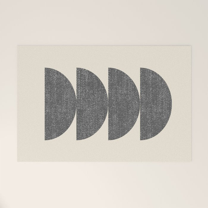 Half Circle 3 - Grey Welcome Mat Gallery Image 1