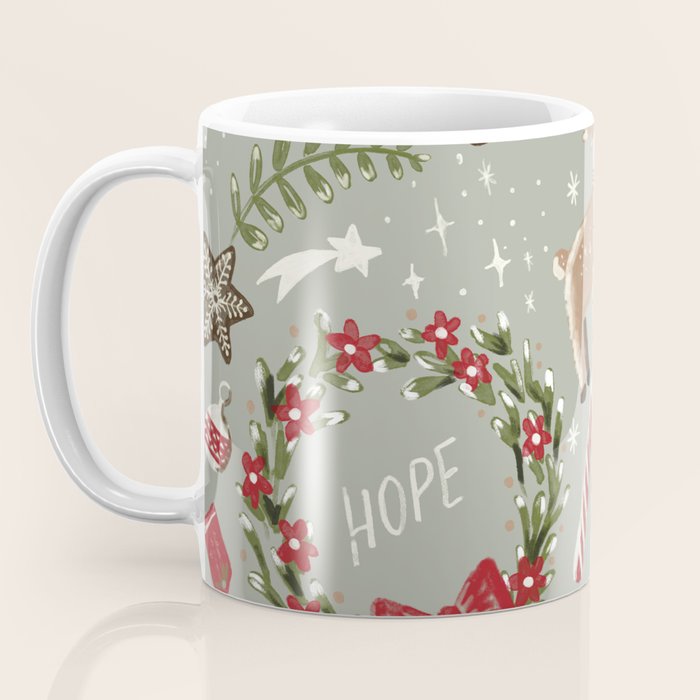 Magical Christmas - Sage Green Coffee Mug Gallery Image 3