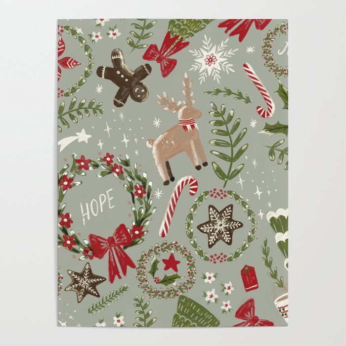 Magical Christmas - Sage Green Poster Gallery Image 1