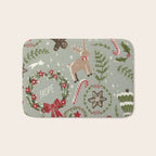 Magical Christmas - Sage Green Bath Mat Gallery Image 1