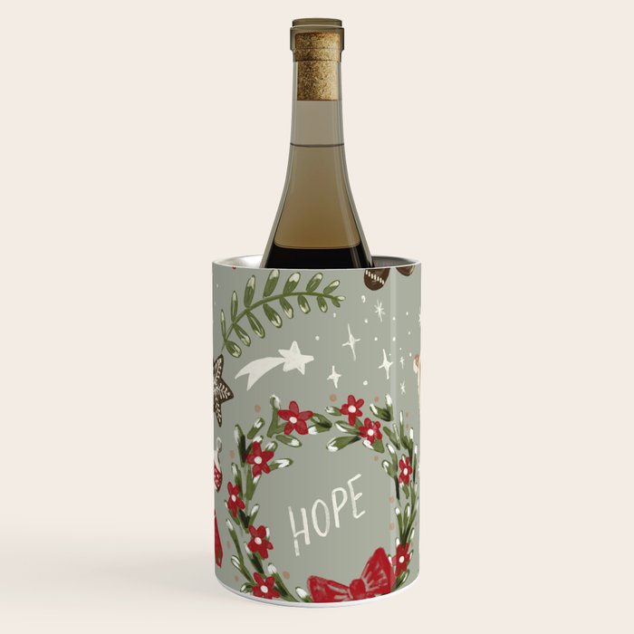 Magical Christmas - Sage Green Wine Chiller Gallery Image 2