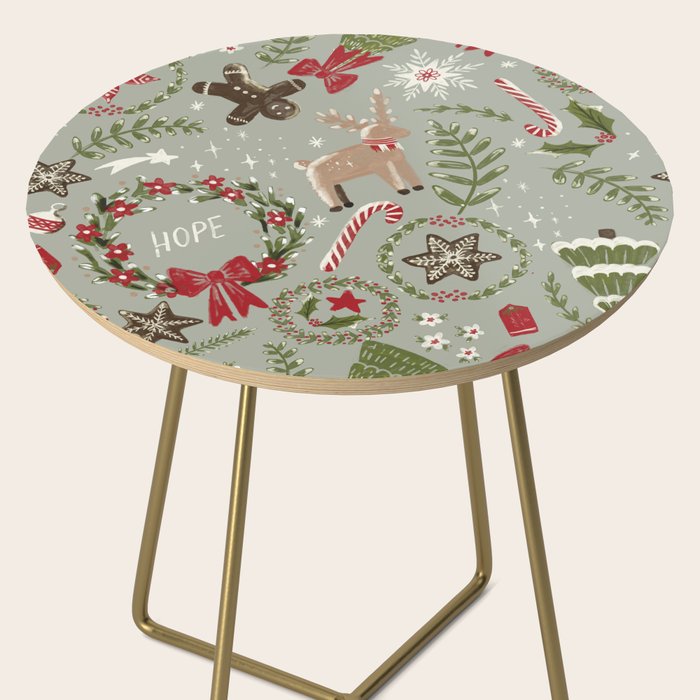 Magical Christmas - Sage Green Side Table Gallery Image 2