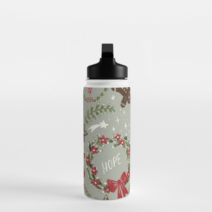 Magical Christmas - Sage Green Water Bottle Gallery Image 3