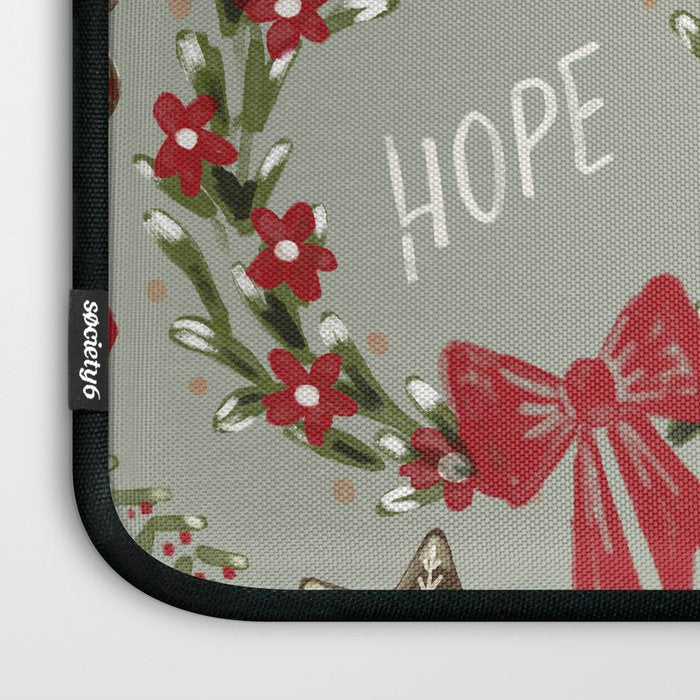 Magical Christmas - Sage Green Laptop Sleeve Gallery Image 3