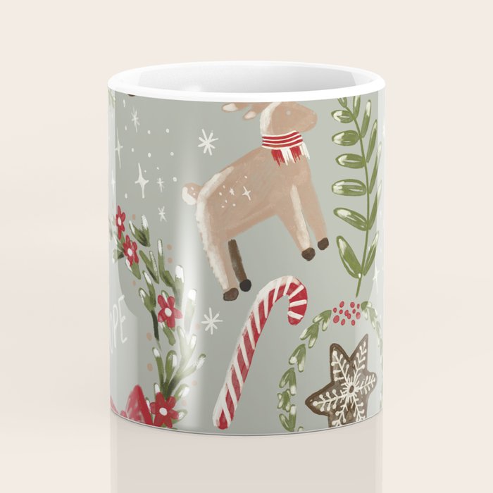 Magical Christmas - Sage Green Coffee Mug Gallery Image 4