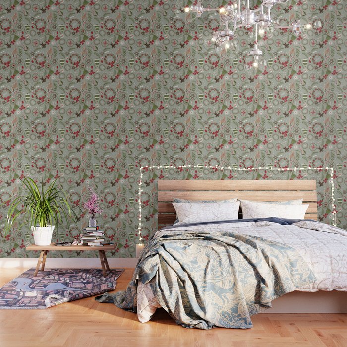 Magical Christmas - Sage Green Wallpaper Gallery Image 3