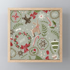 Magical Christmas - Sage Green Mini Art Print Gallery Image 1