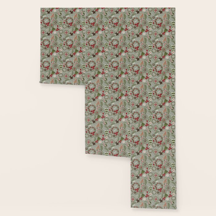 Magical Christmas - Sage Green Wallpaper Gallery Image 3