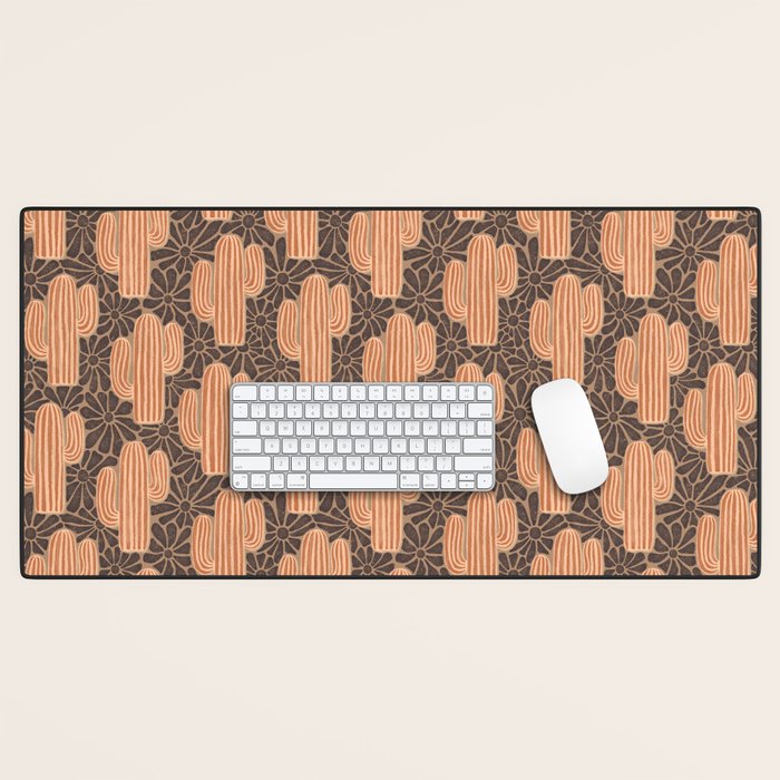 Sonora - terracotta, brown, and taupe Desk Mat Gallery Image 1