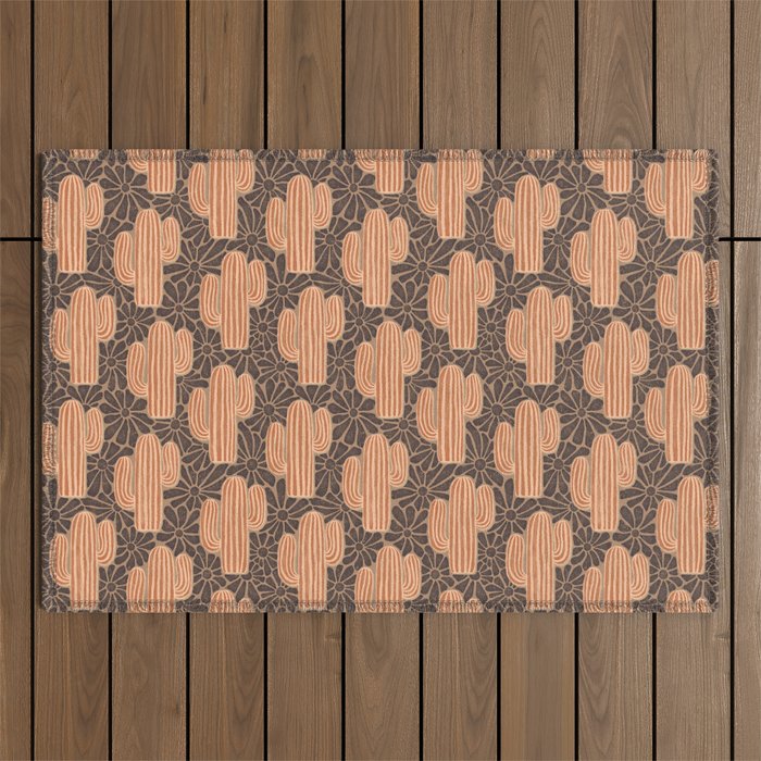 Sonora - terracotta, brown, and taupe Outdoor Rug Gallery Image 1