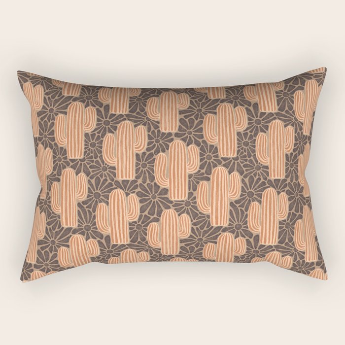 Sonora - terracotta, brown, and taupe Rectangular Pillow Gallery Image 1