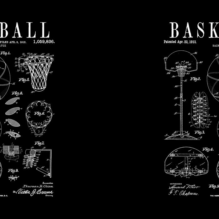 Basketball Old Vintage Patent Drawing Print Coffee Mug Gallery Image 2