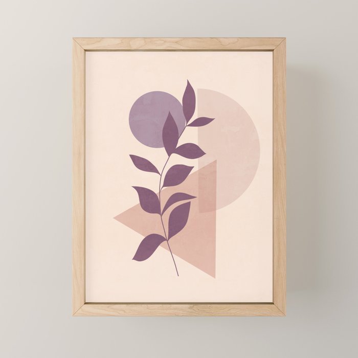 Minimal Abstract Art Plant 12 Mini Art Print Gallery Image 1
