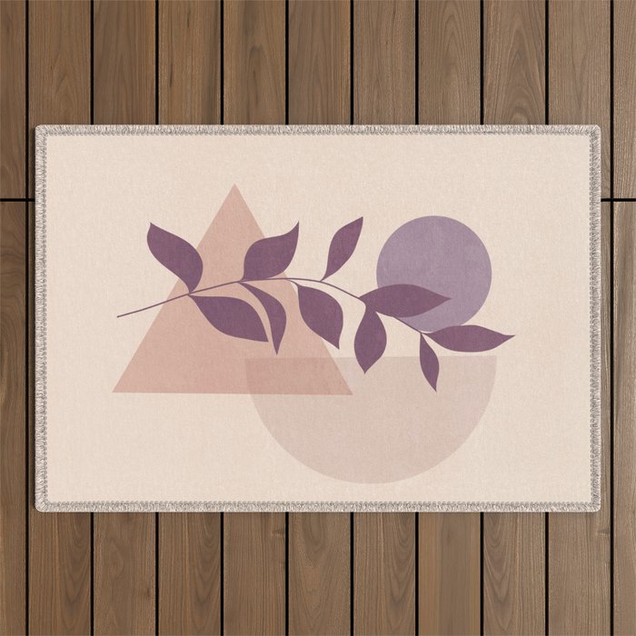 Minimal Abstract Art Plant 12 Outdoor Rug Gallery Image 1