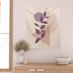 Minimal Abstract Art Plant 12 Wall Tapestry Gallery Image 2
