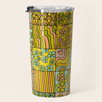 patchwork dreams retro flower quilt dreams of waves Travel Mug Gallery Image 3