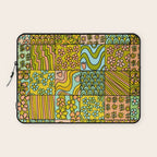 patchwork dreams retro flower quilt dreams of waves Laptop Sleeve Gallery Image 1