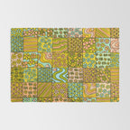 patchwork dreams retro flower quilt dreams of waves Rug Gallery Image 2