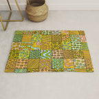 patchwork dreams retro flower quilt dreams of waves Rug Gallery Image 1