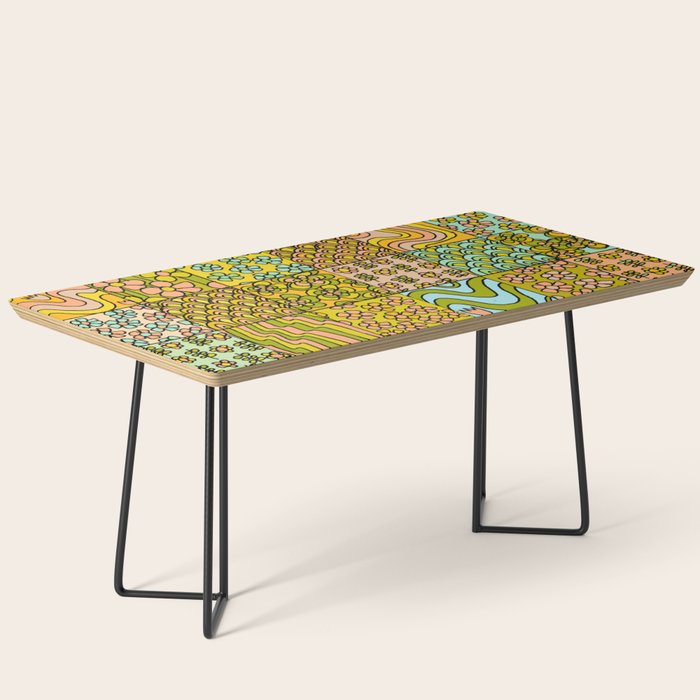 patchwork dreams retro flower quilt dreams of waves Coffee Table Gallery Image 1