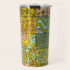 patchwork dreams retro flower quilt dreams of waves Travel Mug Gallery Image 1