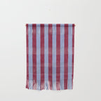 STRIPES - 005 - maroon and blue Wall Hanging Gallery Image 1
