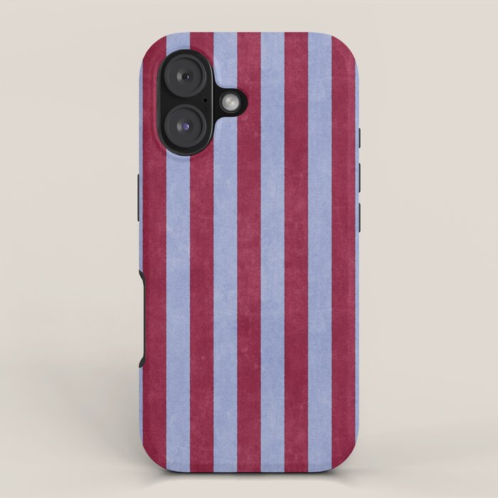 STRIPES - 005 - maroon and blue iPhone Case Gallery Image 1