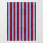 STRIPES - 005 - maroon and blue Poster Gallery Image 4