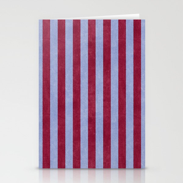 STRIPES - 005 - maroon and blue Stationery Card Gallery Image 1