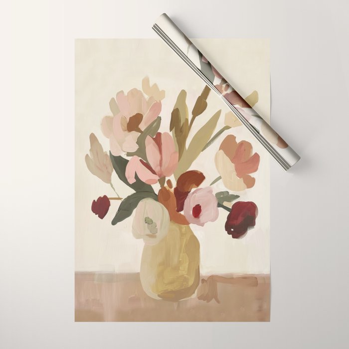 Soft Floral Still Life Wrapping Paper Gallery Image 1