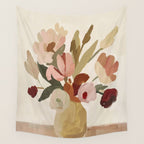 Soft Floral Still Life Wall Tapestry Gallery Image 4