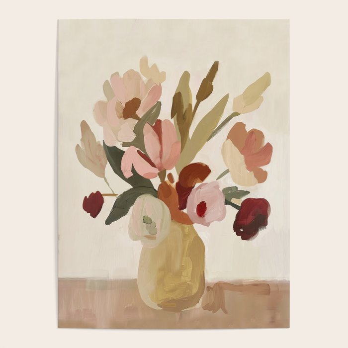 Soft Floral Still Life Poster Gallery Image 1