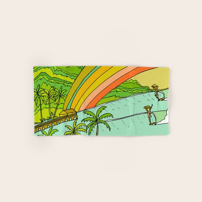 Surf Paradise Rainbow of Happiness Bath Towel Gallery Image 1