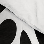 Black and white organic plant leaf art pattern Comforter Gallery Image 4