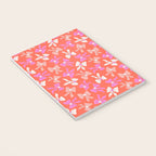 Playful Scattered Coquette Bows Vibrant Pink White Peach and Red Notebook Gallery Image 3