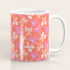 Playful Scattered Coquette Bows Vibrant Pink White Peach and Red Coffee Mug Gallery Image 1