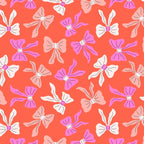 Playful Scattered Coquette Bows Vibrant Pink White Peach and Red Coffee Mug Gallery Image 2