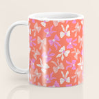Playful Scattered Coquette Bows Vibrant Pink White Peach and Red Coffee Mug Gallery Image 3