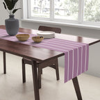 Minimal Arch XXXI Lilac Purple Modern Geometric Lines Table Runner Gallery Image 2