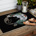 Rainy Day Cats on Black Outdoor Rug Gallery Image 2